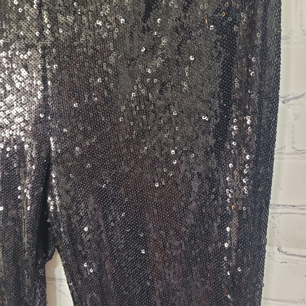 CUPCAKE AND‎ CASHMIER Black Sequins Zip Up Pants Size Small